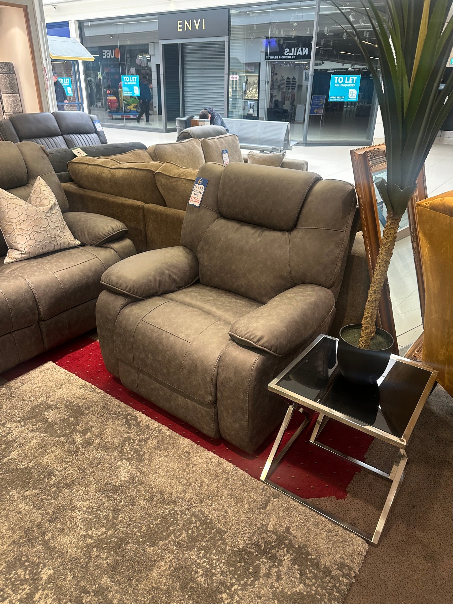 3+2+1 manual grey sofa set recliners