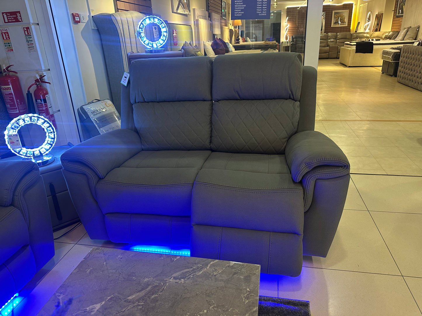 Arizona 3&2 grey fabric Power Recliner - special offer - Free removal of old sofa