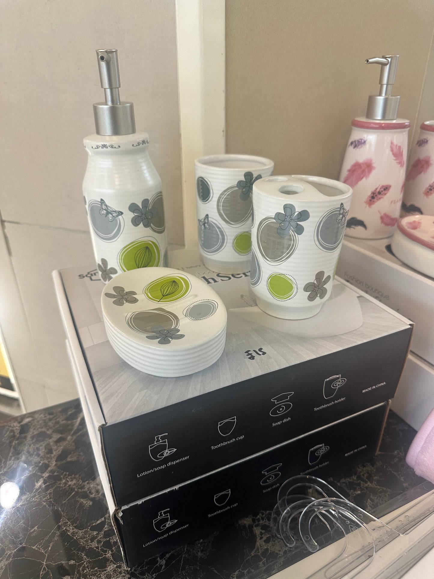 Soap dispenser set - bathroom accessories