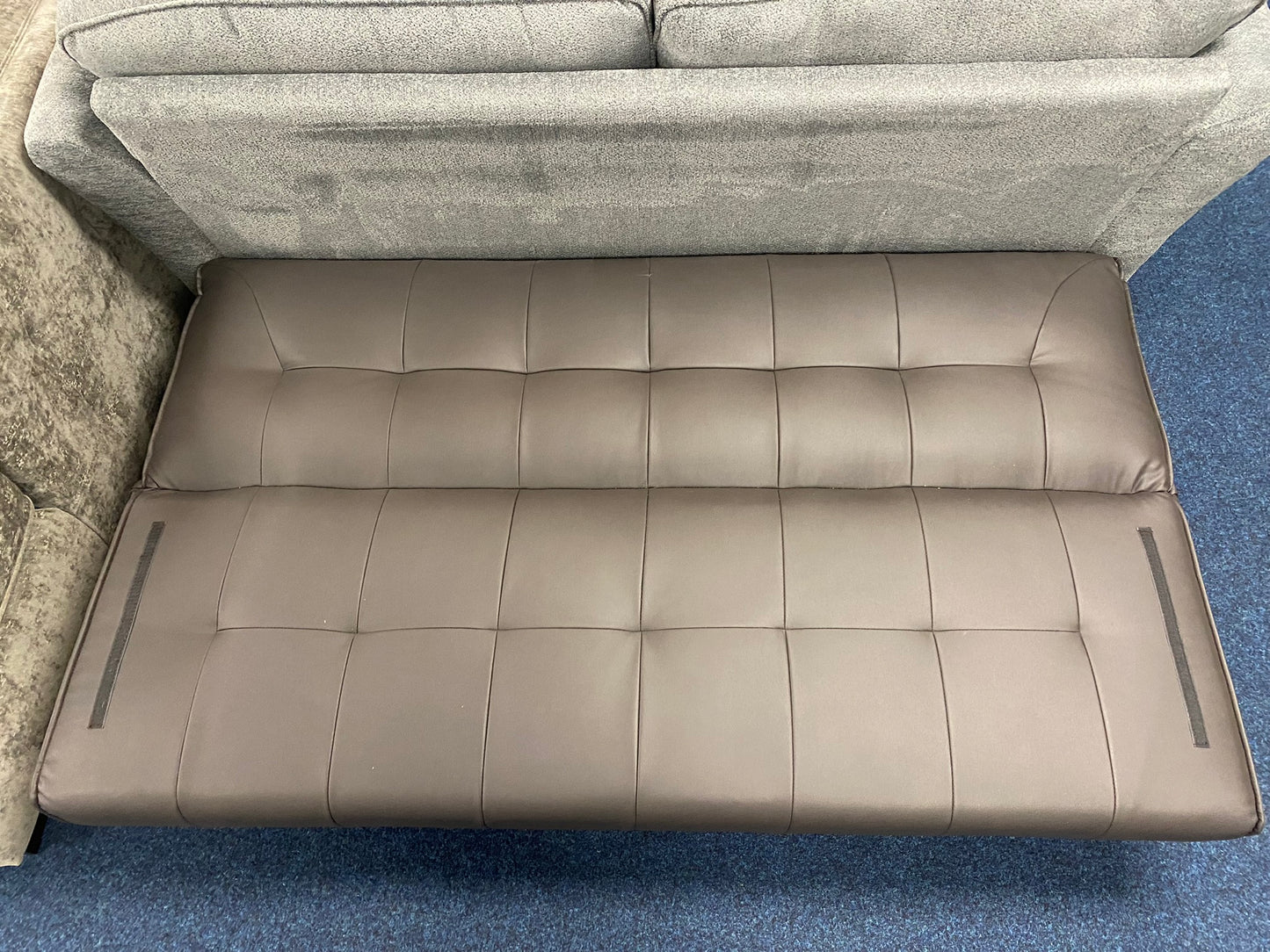 Contemporary Faux Leather Click-Clack Sofa Bed