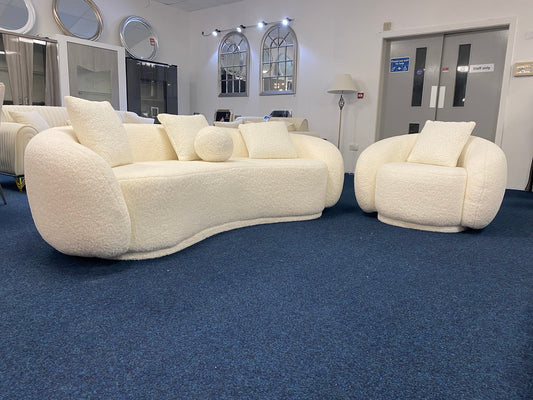 Boucle Sofa & Chair Set