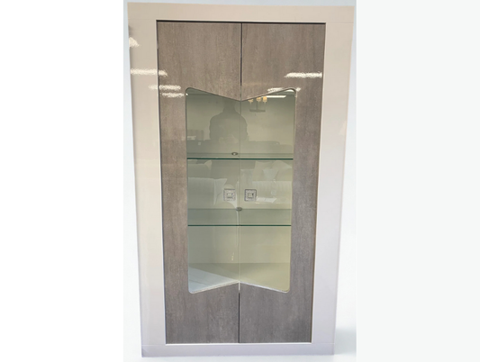 Modena High Gloss Display Cabinet with Glass Shelves