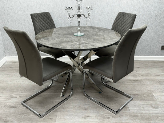 Round Dining Set (Table & 4 Chairs)